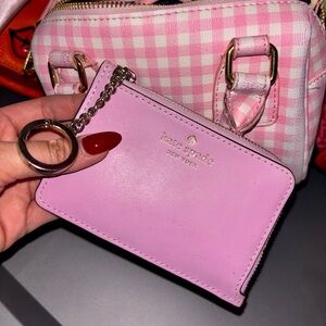 Kate Spade Pink Card Holder with Keychain